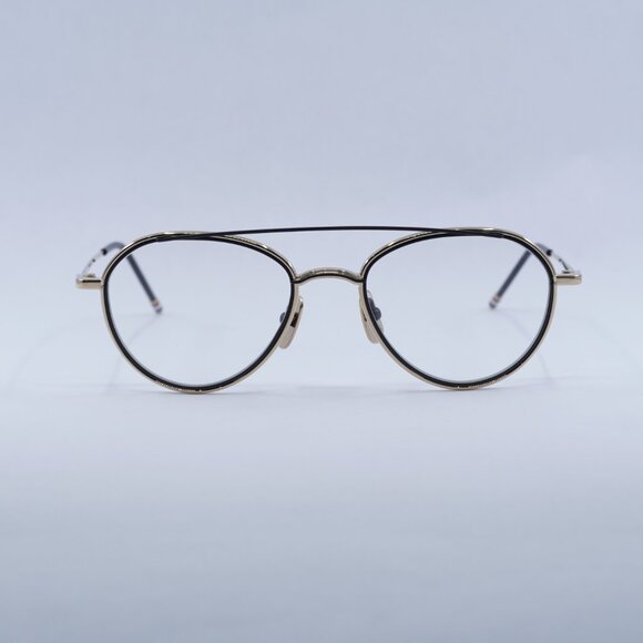 Thom Browne TB-109-A-GLD-BLK-53 Eyeglasses Gold/Black Aviator Frame 53mm - Picture 4 of 12
